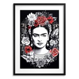 Artystyczny Plakat na Ścianę- Frida Kahlo w Otoczeniu Kwiatów | Plakat Pop Art do salonu, sypialni, biura 23243 Naklejkomania - zdjecie 1 - miniatura