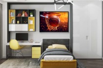 Plakat do Pokoju Młodzieżowego – Koszykówka, Piłka i Kosz | Dynamiczny Plakat Koszykówka 61706 - miniaturka 6