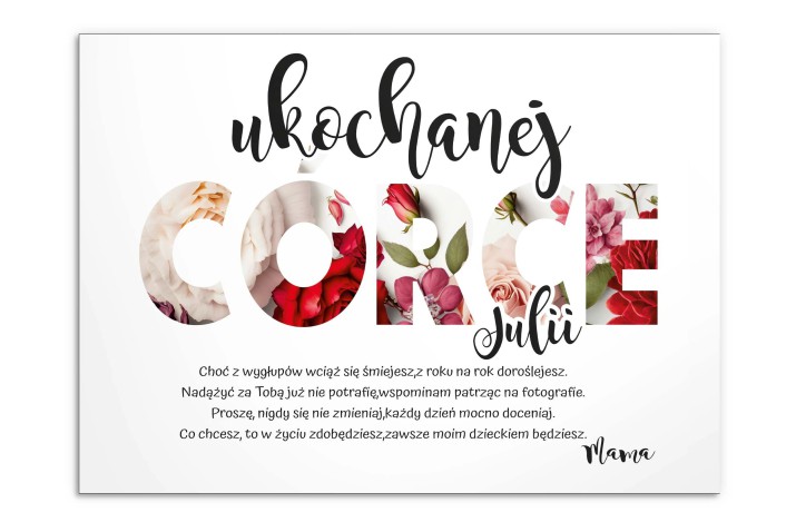 Personalizowany Plakat z Imieniem i cytatem- Idealny Prezent dla Córki 81300 - zdjęcie 7