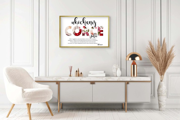 Personalizowany Plakat z Imieniem i cytatem- Idealny Prezent dla Córki 81300 - zdjęcie 5