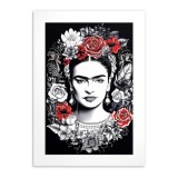 Artystyczny Plakat na Ścianę- Frida Kahlo w Otoczeniu Kwiatów | Plakat Pop Art do salonu, sypialni, biura 23243 Naklejkomania - zdjecie 7 - miniatura