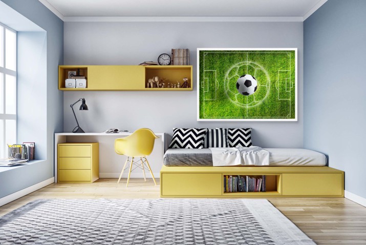 Plakat dla fana Piłki Nożnej - Boisko Murawa Piłka | Plakat piłkarski do pokoju młodzieżowego | Prezent dla fana sportu 61708 - zdjęcie 2