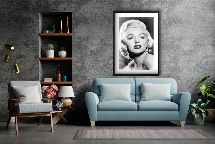Plakat Vintage &amp;amp;quot;Ikona Kina&amp;amp;quot; |  Czarno-Biała Marilyn Monroe | Obraz w stylu Retro 23241 - zdjęcie 4
