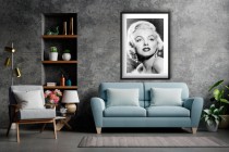 Plakat Vintage "Ikona Kina" |  Czarno-Biała Marilyn Monroe | Obraz w stylu Retro 23241 Naklejkomania - zdjecie 4 - miniatura