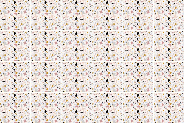 Naklejki na płytki ceramiczne, kafelki | Lastryko / Terrazzo | Nowoczesna, samoprzylepna okleina do kuchni, łazienki 65518 - zdjęcie 7