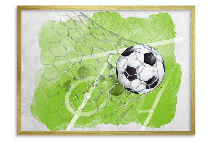 Plakat Piłka Nożna | Plakat młodzieżowy Piłka w akwareli do pokoju nastolatka| Dekoracja dla fana sportu 61709 - zdjęcie 2