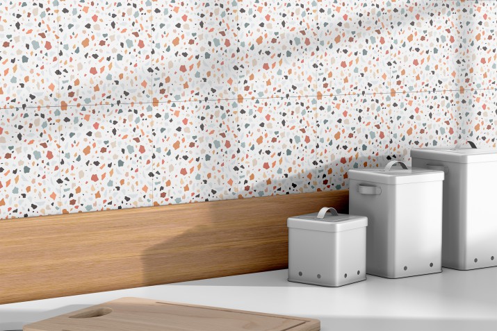 Naklejki na płytki ceramiczne, kafelki | Lastryko, Imitacja Kamienia | Nowoczesna, samoprzylepna okleina 65520 - zdjęcie 4