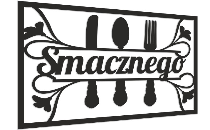 Ażurowy obraz do kuchni, jadalni &amp;amp;amp;amp;amp;quot;Smacznego&amp;amp;amp;amp;amp;quot; | Nowoczesna dekoracja ścienna 66814 - zdjęcie 2