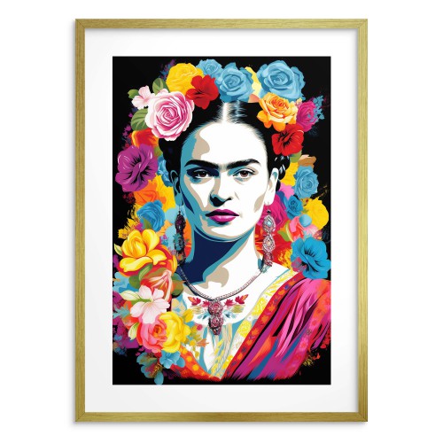 Plakat Pop Art - Styl Frida Kahlo | Kolorowa Dekoracja Ścienna | Plakat artystyczny 23242 - zdjęcie 2