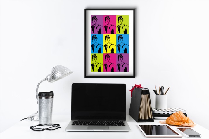 Kolorowy Plakat Audrey Hepburn | Plakat Pop-Art | Kontrastowa dekoracja w stylu Retro 23240 - zdjęcie 4