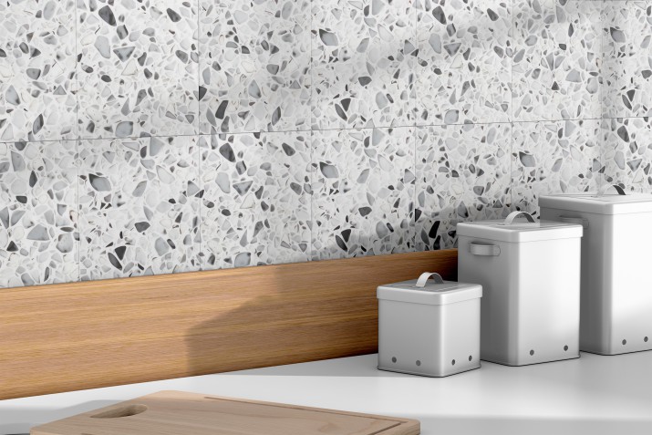 Naklejki na płytki ceramiczne, kafelki | Lastryko, Imitacja Kamienia | Nowoczesna, samoprzylepna okleina 65523 - zdjęcie 4