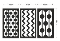 Nowoczesny Obraz ażurowy- Tryptyk Geometria i Minimalizm | Panele ażurowe na ścianę | Obraz 3D Kształty 66847 Naklejkomania - zdjecie 5 - miniatura