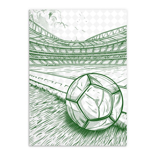 Plakat Sportowy do Pokoju Młodzieżowego-  Stadion Piłkarski i Piłka Nożna 61717 - zdjęcie 7