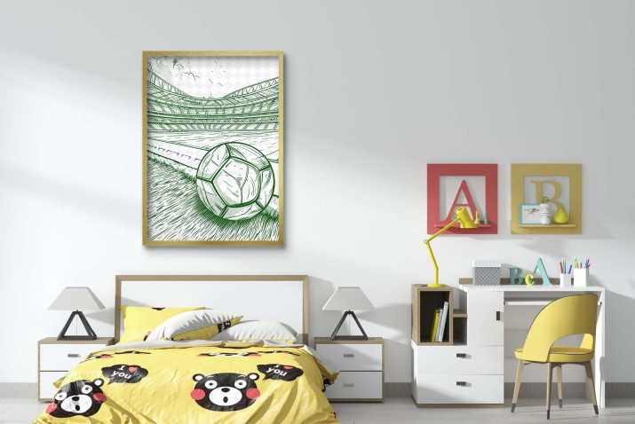 Plakat Sportowy do Pokoju Młodzieżowego-  Stadion Piłkarski i Piłka Nożna 61717 - zdjęcie 4