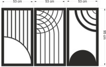 Obrazy 3D do salonu | Ażurowe panele dekoracyjne | Sztuka nowoczesna- Linie i Kształty 66857 Naklejkomania - zdjecie 5 - miniatura