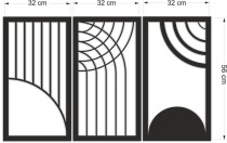 Obrazy 3D do salonu | Ażurowe panele dekoracyjne | Sztuka nowoczesna- Linie i Kształty 66857 Naklejkomania - zdjecie 6 - miniatura