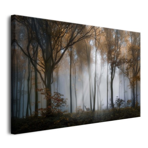 WYPRZEDAŻ 80x120 Dekoracja ścienna - obraz jesienny las | Obraz na płótnie z leśnym krajobrazem |  20905 - zdjęcie 2