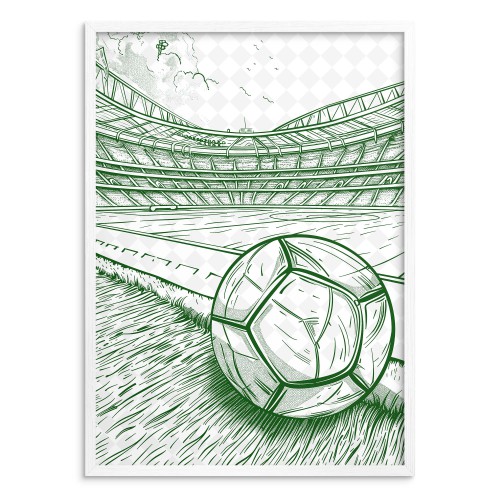 Plakat Sportowy do Pokoju Młodzieżowego-  Stadion Piłkarski i Piłka Nożna 61717 - zdjęcie 3