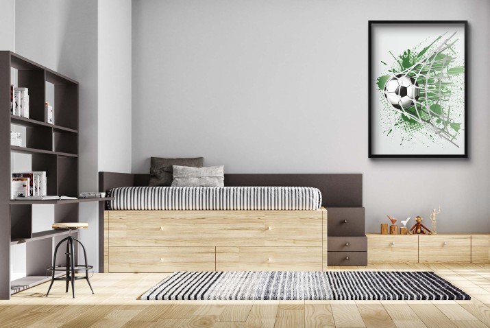 Plakat z Piłką Nożną - Idealny do Pokoju Nastolatka | Młodzieżowa dekoracja na ścianę do pokoju młodzieżowego 61716 - zdjęcie 6