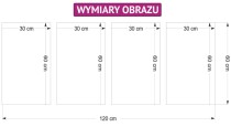 Obraz czteroczęściowy na płótnie – motyw kwiatowy, niebiesko-złota abstrakcja w stylu Glamour 20917 Naklejkomania - zdjecie 7 - miniatura