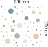 Naklejki na ścianę w stylu skandynawskim | Pastelowe koła, kropki do pokoju dziecka | Minimalistyczna dekoracja boho  91szt. 66722 Naklejkomania - zdjecie 5 - miniatura