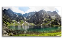 Elegancki obraz do salonu- Pejzaż Tatry Morskie Oko | Górska Panorama 92180 Naklejkomania - zdjecie 1 - miniatura