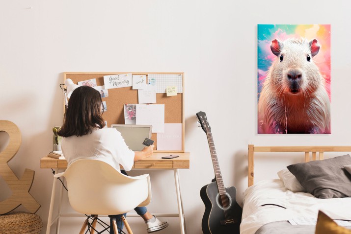 Obraz młodzieżowy Kapibara – kolorowa dekoracja ścienna w stylu pop-art 20932 - zdjęcie 4