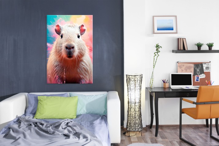 Obraz młodzieżowy Kapibara – kolorowa dekoracja ścienna w stylu pop-art 20932 - zdjęcie 5