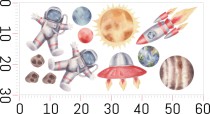 Naklejki świecące w ciemności | Naklejki fluorescencyjne dla dzieci | Kosmos, Astronauta, Planety 22089 Naklejkomania - zdjecie 7 - miniatura