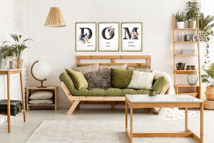 Minimalistyczne plakaty z napisem DOM | Inspirujący plakat do salonu | Dekoracja ścienna boho 81320 - zdjęcie 6