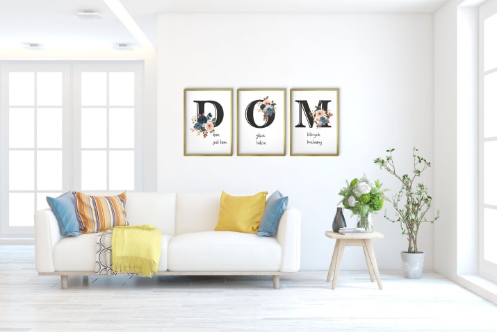 Minimalistyczne plakaty z napisem DOM | Inspirujący plakat do salonu | Dekoracja ścienna boho 81320 - zdjęcie 7