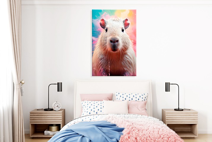 Obraz młodzieżowy Kapibara – kolorowa dekoracja ścienna w stylu pop-art 20932 - zdjęcie 3