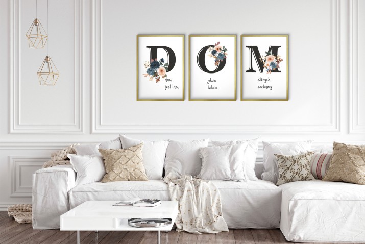 Minimalistyczne plakaty z napisem DOM | Inspirujący plakat do salonu | Dekoracja ścienna boho 81320 - zdjęcie 8