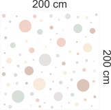 Naklejki na ścianę w pastelowych odcieniach – kropki w stylu boho | Różowe koła, grochy do pokoju dziecka | Dekoracja boho 91szt. 66723 Naklejkomania - zdjecie 5 - miniatura