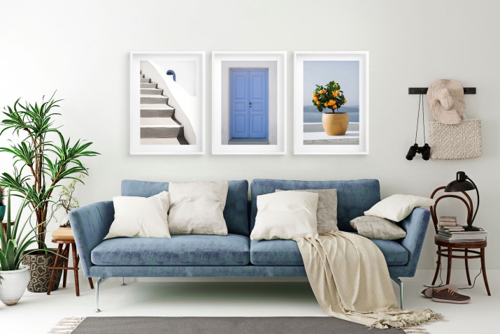 Eleganckie plakaty inspirowane architekturą Grecji | Plakaty śródziemnomorskie - minimalistyczne dekoracje ścienne 23431 - zdjęcie 6