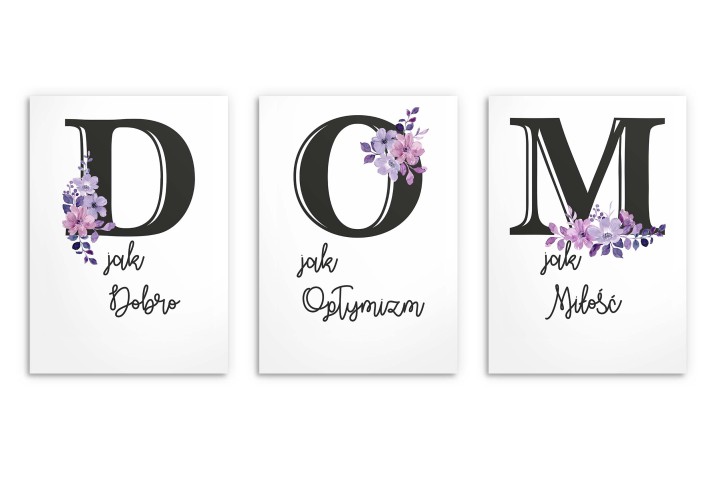 Dekoracyjne plakaty na ścianę z napisem DOM | Inspirujący plakat do salonu | Dekoracja ścienna 81319 - zdjęcie 8