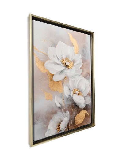 Abstrakcyjny tryptyk Błękitna i szara glazura ze złotem 73016 - zdjęcie 5