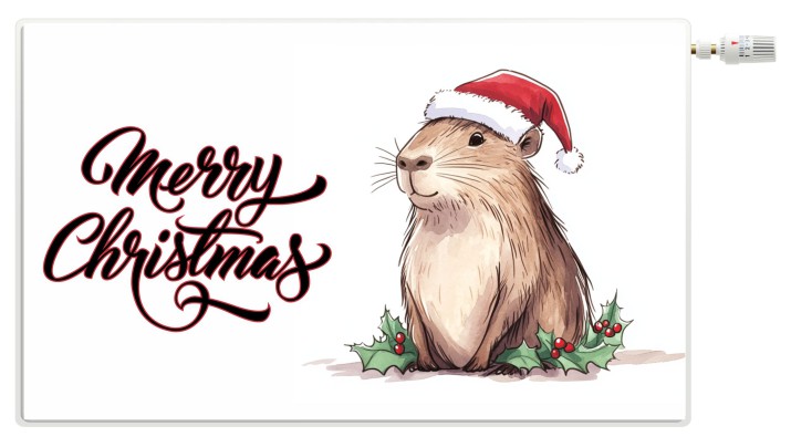 Maskownica mata magnetyczna na grzejnik kaloryfer | Dekoracja świąteczna z kapibarą | Osłona grzejnika Merry Christmas 81334 - zdjęcie 2