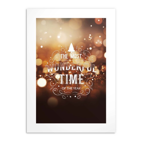 Plakat świąteczny „The Most Wonderful Time of the Year” – ozdoba na Boże Narodzenie | Zimowa dekoracja do salonu | Świąteczna ozdoba na prezent 23466 - zdjęcie 4