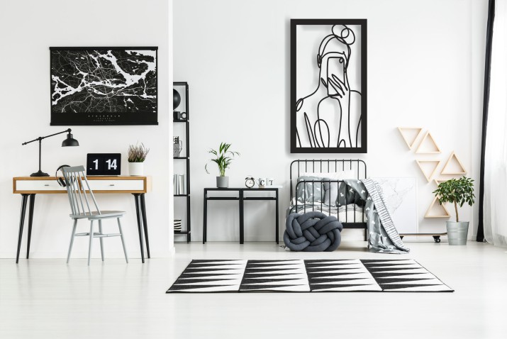 Minimalistyczny Obraz Ażurowy – sztuka line art do nowoczesnych wnętrz | Selfie, Kobieta z telefonem- Dekoracja 3D 66877 - zdjęcie 4