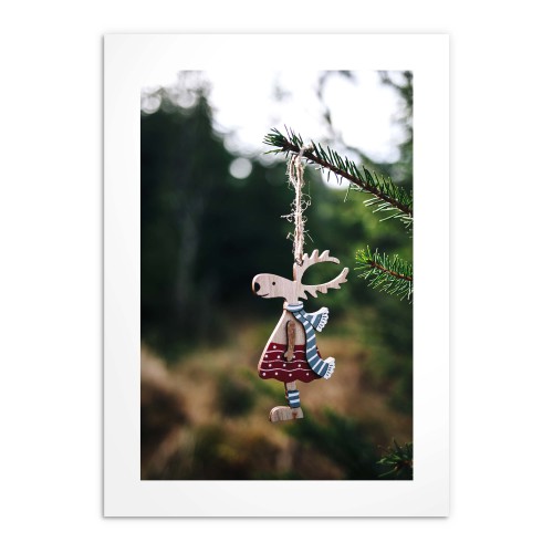 Bożonarodzeniowy Plakat w stylu skandynawskim- Renifer | Zimowa dekoracja do salonu | Dekoracja świąteczna boho, rustykalna 23464 - zdjęcie 4