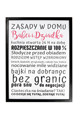 Plakat w czarnej ramce Dzień Babci i Dziadka 61246 - zdjęcie 3