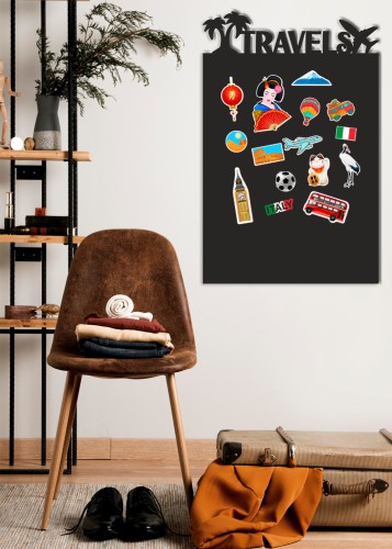 Samoprzylepna tablica magnetyczna na magnesy z podróży 45x70cm 67400 - zdjęcie 5