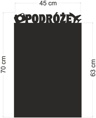 Samoprzylepna tablica magnetyczna na magnesy z podróży 45x70cm 67401 - zdjęcie 2