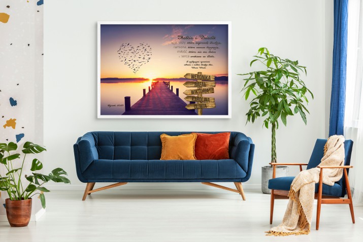 Wzruszająca Pamiątka dla Dziadków- personalizowany Plakat z pięknym cytatem i imionami | Prezent na Dzień Babci i Dziadka od wnuków 23435 - zdjęcie 5