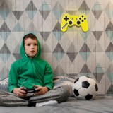 Lampka gamingowa z imieniem- Żółty Kontroler, Gamepad do konsoli | Nowoczesna dekoracja do pokoju młodzieżowego | Prezent, gadżet dla fana gier 81375 Naklejkomania - zdjecie 4 - miniatura