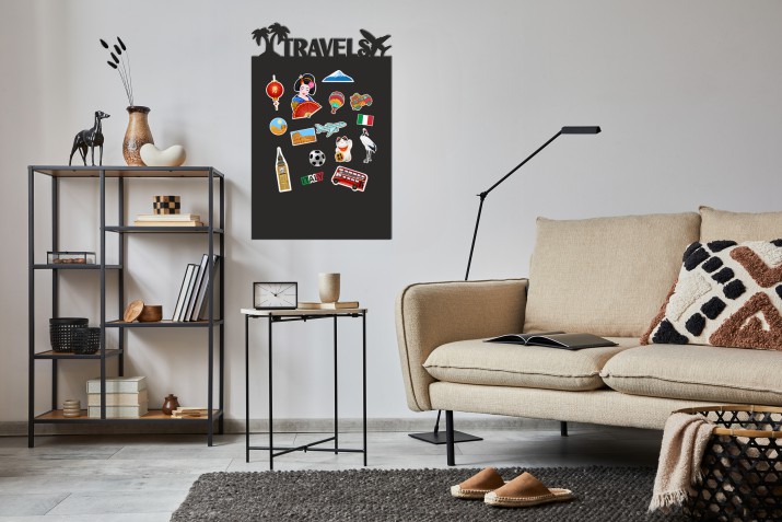 Samoprzylepna tablica magnetyczna na magnesy z podróży 45x70cm 67400 - zdjęcie 6