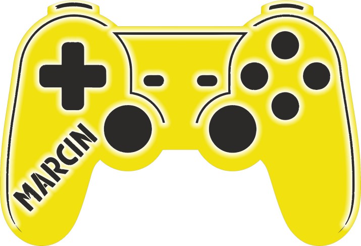 Lampka gamingowa z imieniem- Żółty Kontroler, Gamepad do konsoli | Nowoczesna dekoracja do pokoju młodzieżowego | Prezent, gadżet dla fana gier 81375 - zdjęcie 2