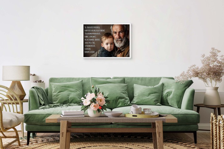 Prezent na Dzień Dziadka- Wyjątkowy Plakat z cytatem | Dekoracyjny plakat dla dziadka od wnuka 81384 - zdjęcie 6