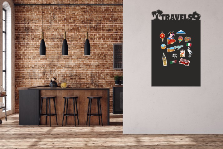 Samoprzylepna  tablica magnetyczna na magnesy z podróży 45x70cm 67402 - zdjęcie 4